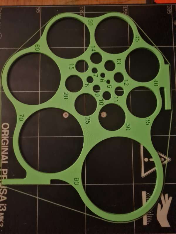 Hole Sizer, Template, Circle Template 5mm To 80mm
